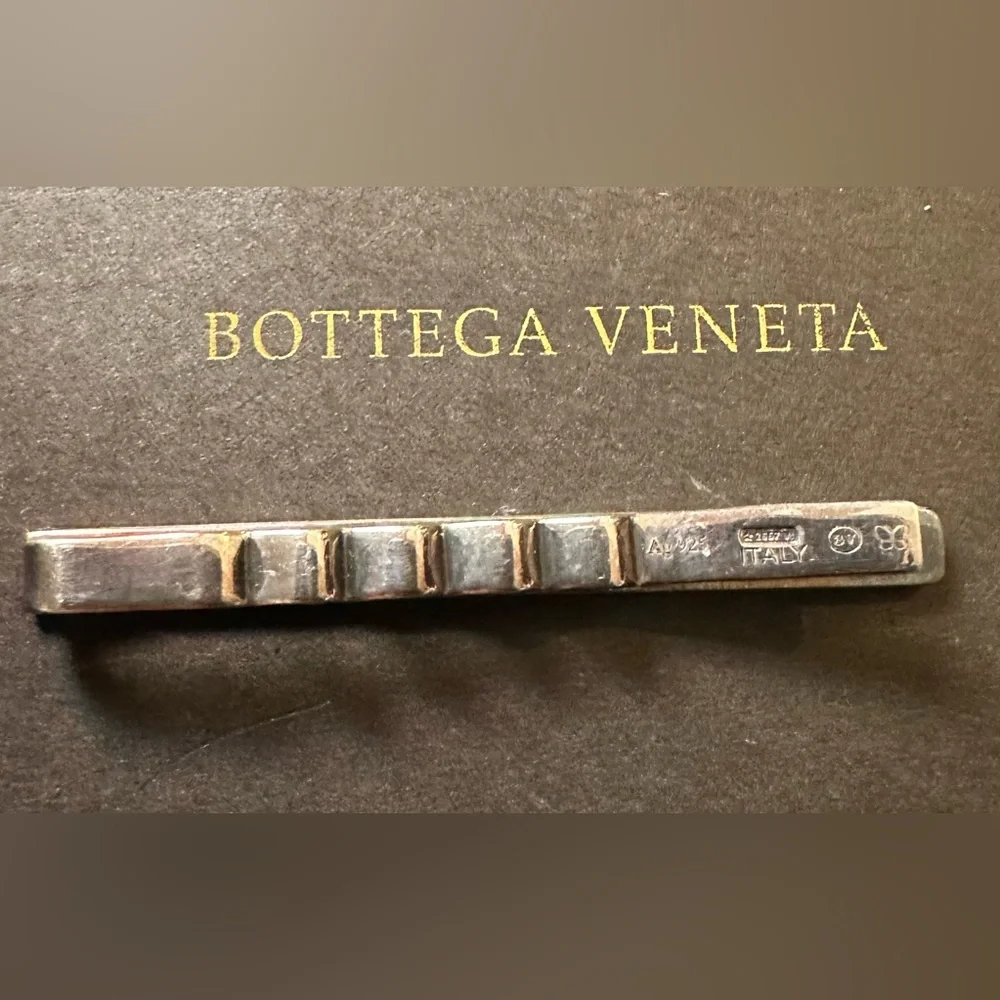 Bottega Veneta Silver Tie Clip